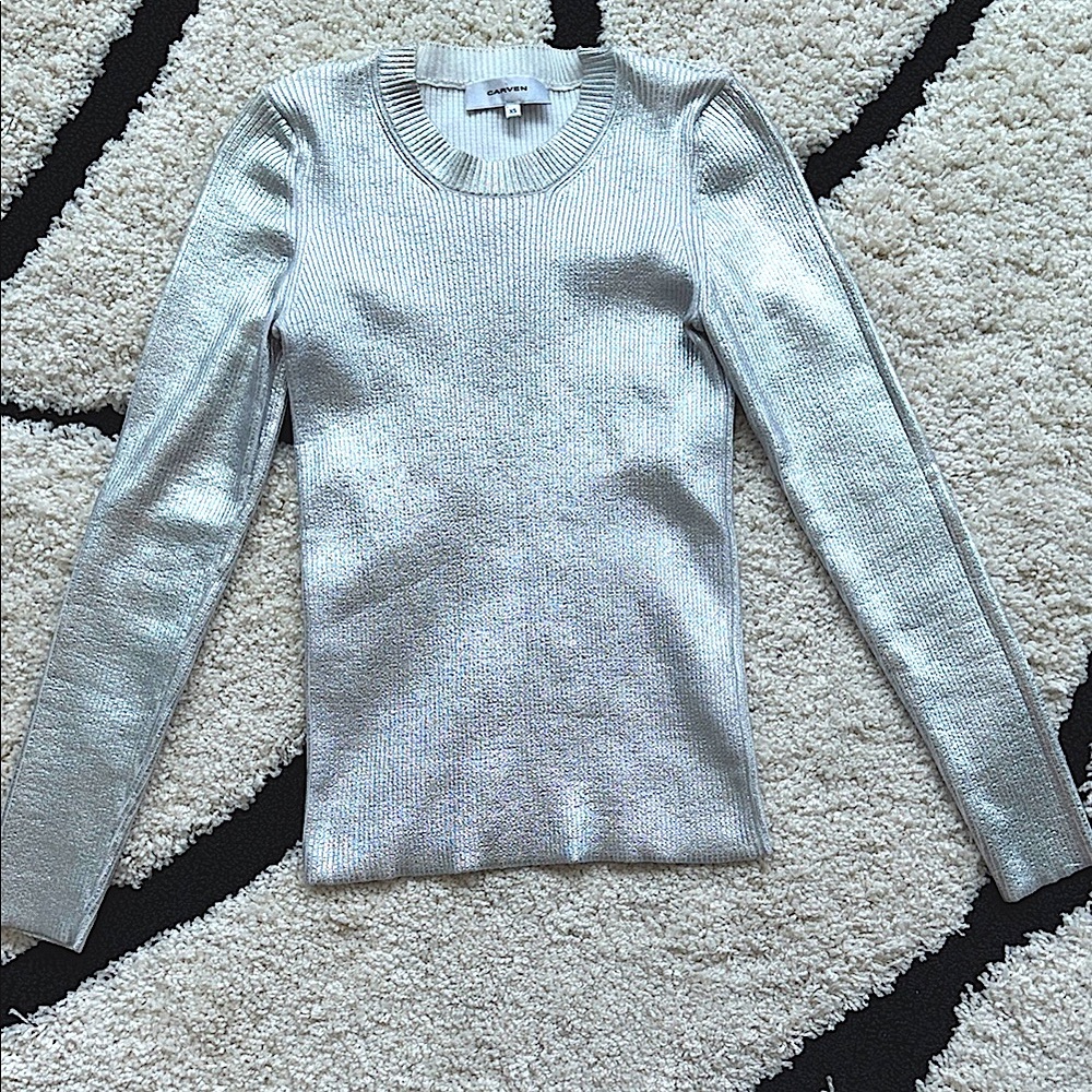 CARVEN Silver Long Sleeve top